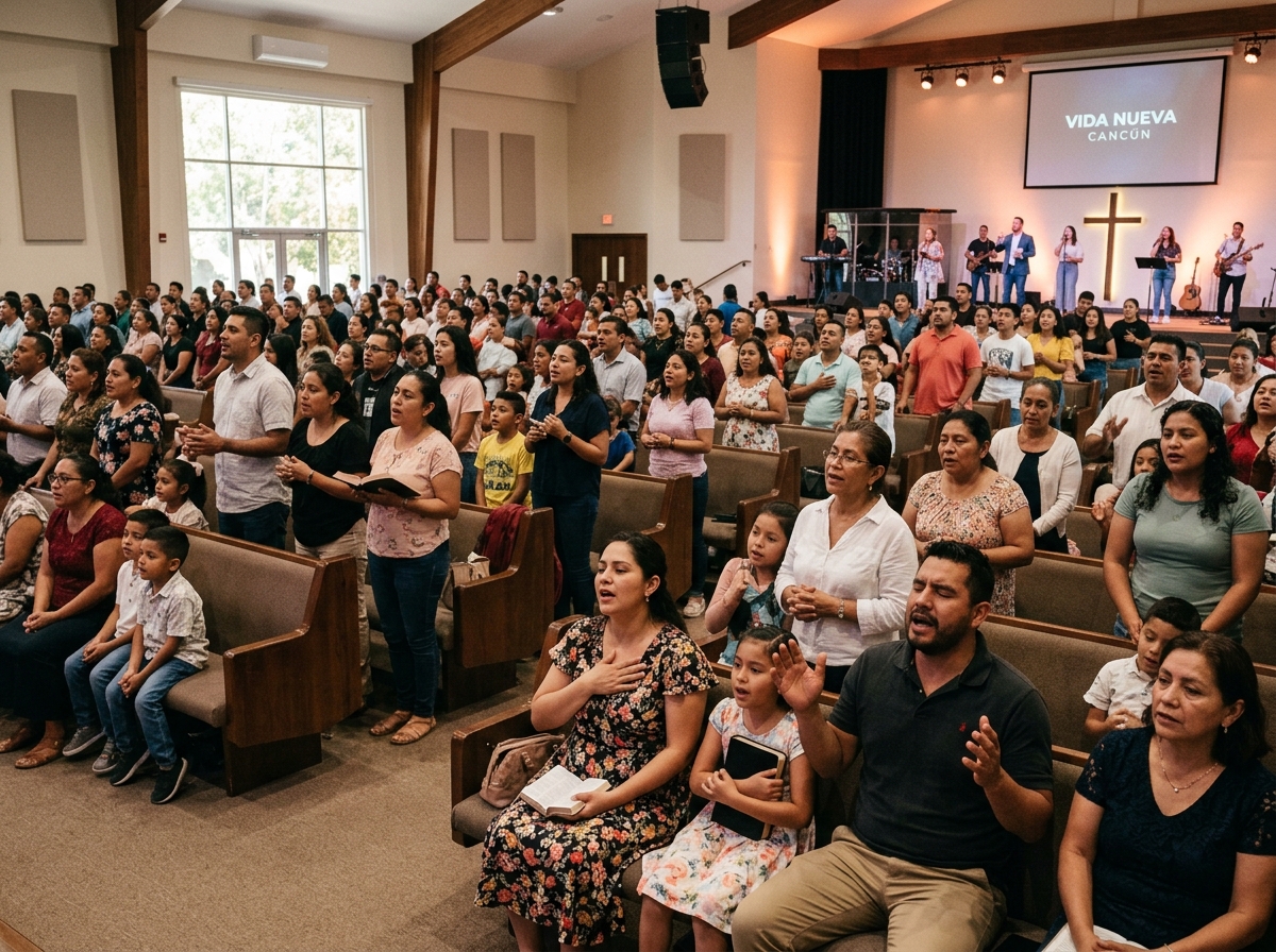 Congregación reunida en el templo de la 3ª IAFCJ